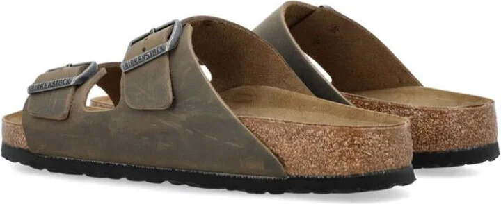 Birkenstock Green Leather Arizona Sandals - Image 3