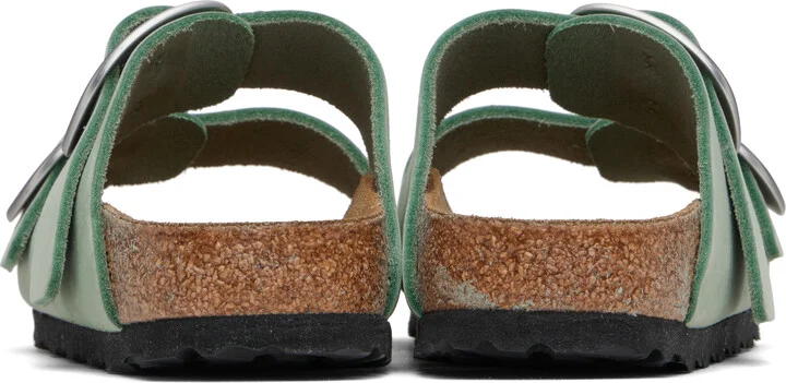 Birkenstock Green Narrow Arizona Big Buckle Sandals - Image 2