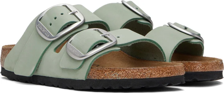 Birkenstock Green Narrow Arizona Big Buckle Sandals - Image 4