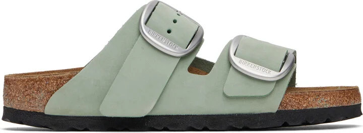 Birkenstock Green Narrow Arizona Big Buckle Sandals