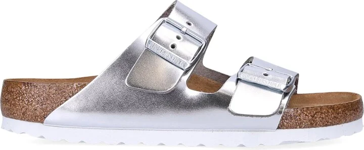 Birkenstock Leather Metallic Arizona Sandals