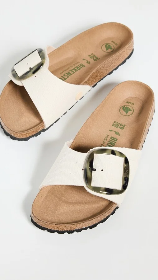 Birkenstock Madrid Big Buckle Canvas Sandals - Image 4
