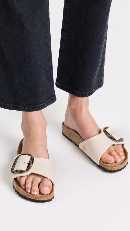 Birkenstock Madrid Big Buckle Canvas Sandals - Image 5