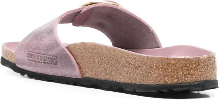 Birkenstock 'Madrid Big Buckle' Leather Slippers In Lilac - Image 2