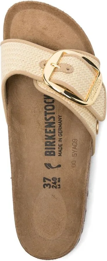 Birkenstock Madrid Big Buckle Rafia Sandals - Image 3
