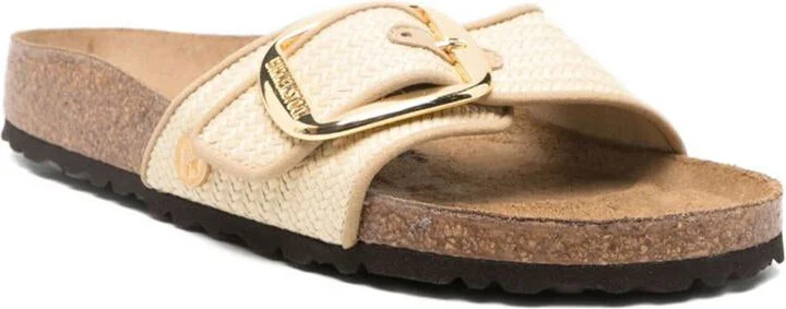 Birkenstock Madrid Big Buckle Rafia Sandals - Image 4