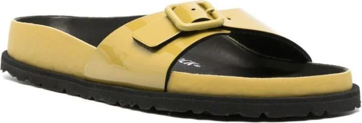 Birkenstock Madrid Shiny Patent Leather Slides Shoes - Image 2
