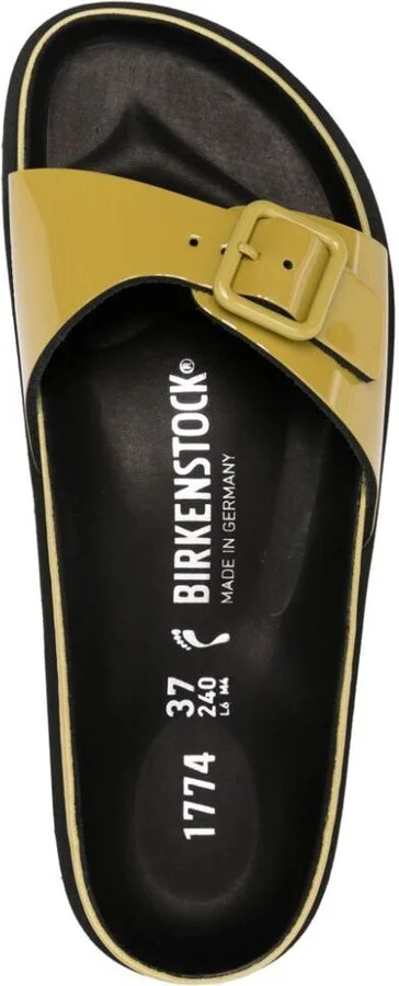 Birkenstock Madrid Shiny Patent Leather Slides Shoes - Image 3