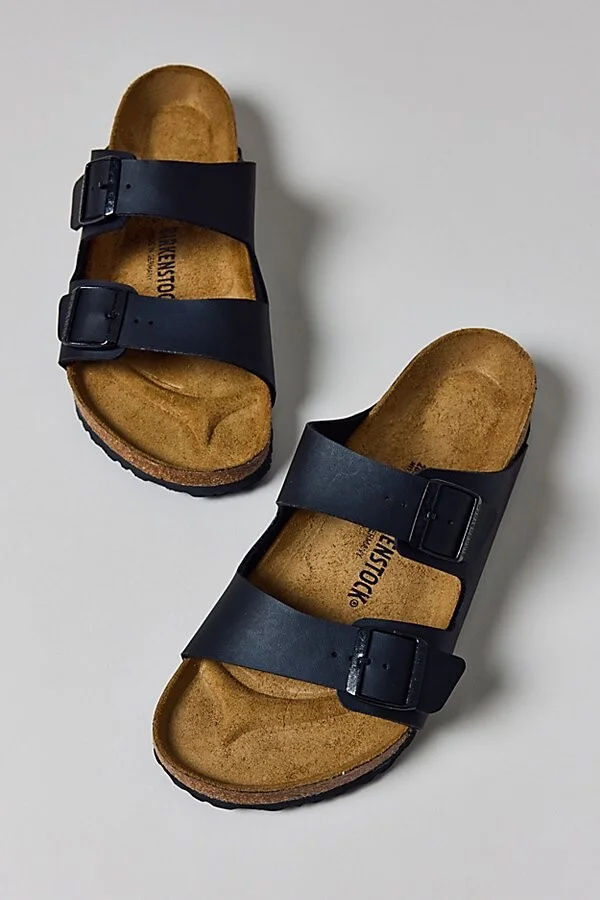 Birkenstock Men's Arizona Birko-Flor Sandal in Black - Image 2