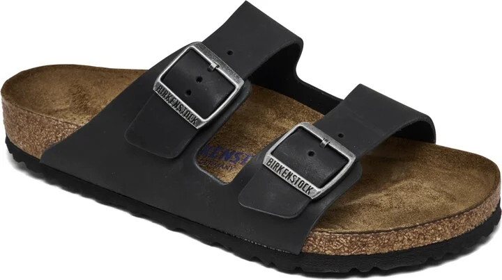 Birkenstock Men's Arizona Essentials Leather Two-Strap Sandals from Finish Line