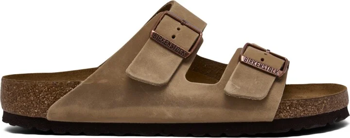Birkenstock Men's Arizona Essentials Oiled Leather Two-Strap Sandals from Finish Line - Image 7