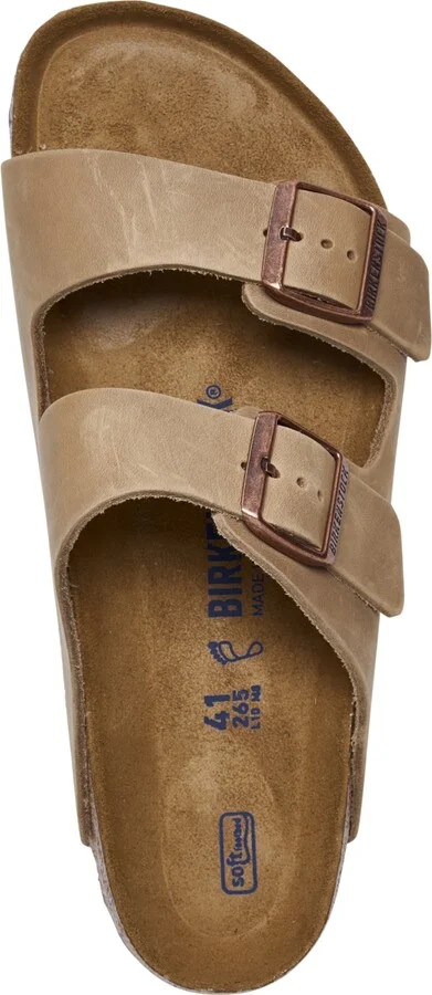 Birkenstock Men's Arizona Essentials Oiled Leather Two-Strap Sandals from Finish Line - Image 9