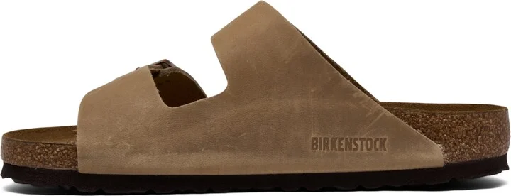 Birkenstock Men's Arizona Essentials Oiled Leather Two-Strap Sandals from Finish Line - Image 11