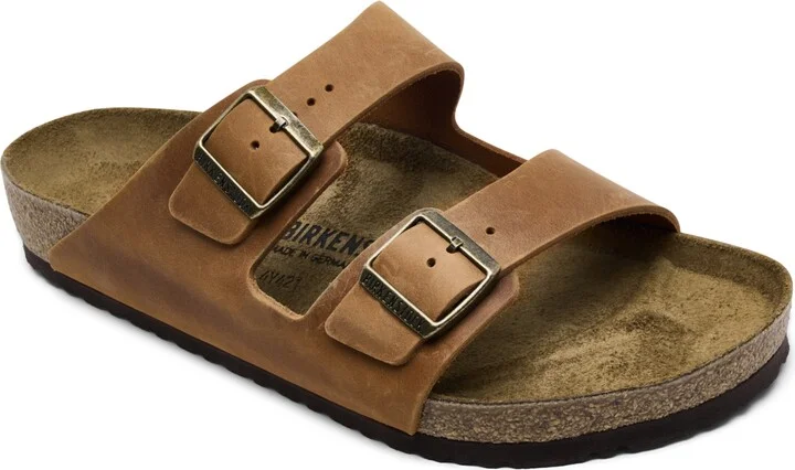 Birkenstock Men's Arizona Leather Two-Strap Sandals from Finish Line