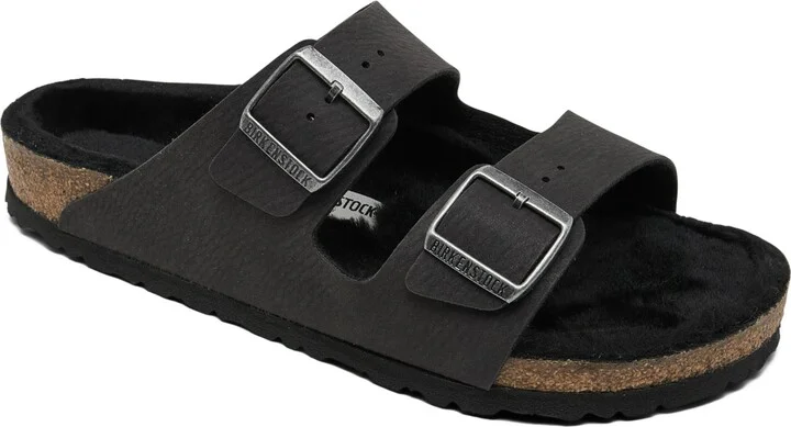Birkenstock Men's Arizona Shearling Microfiber Sandals from Finish Line