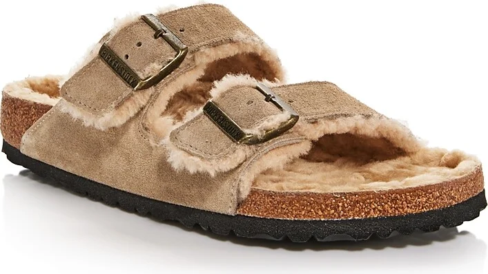 Birkenstock Men's Arizona Shearling Slip On Sandals