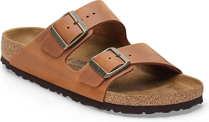 Birkenstock Men's Arizona Slide Sandals in Cognac