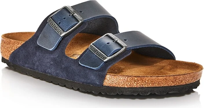 Birkenstock Men's Arizona Slide Sandals in Dark Blue