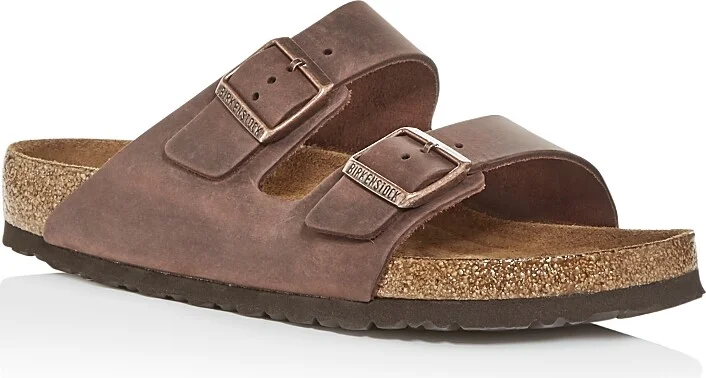 Birkenstock Men's Arizona Slide Sandals in Dark Brown