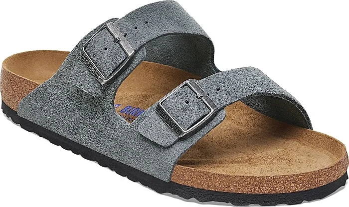 Birkenstock Men's Arizona Slide Sandals in Light Gray