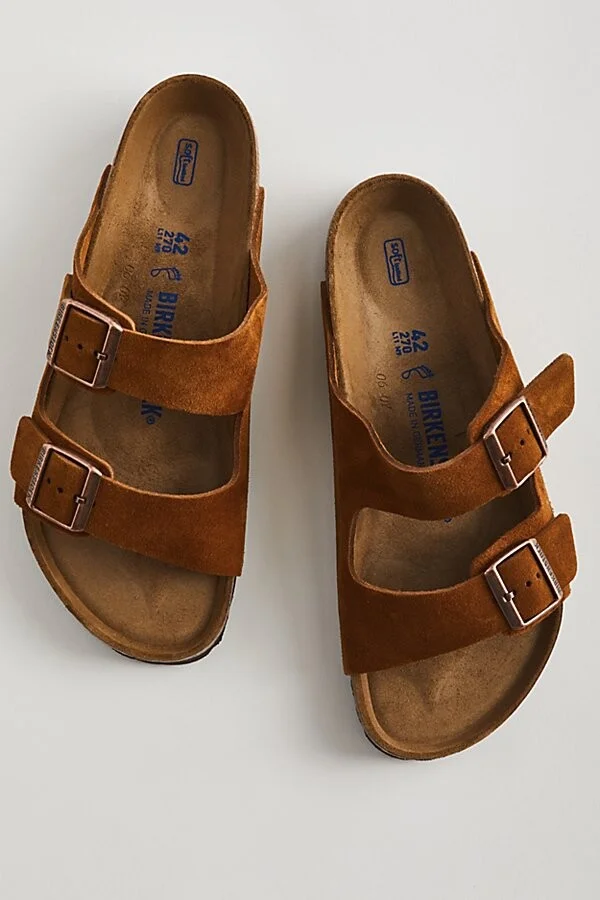 Birkenstock Men's Arizona Soft Footbed Sandal in Mink at Urban Outfitters - Image 3