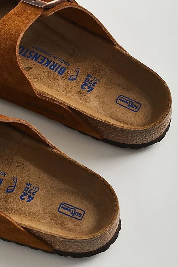 Birkenstock Men's Arizona Soft Footbed Sandal in Mink at Urban Outfitters - Image 4
