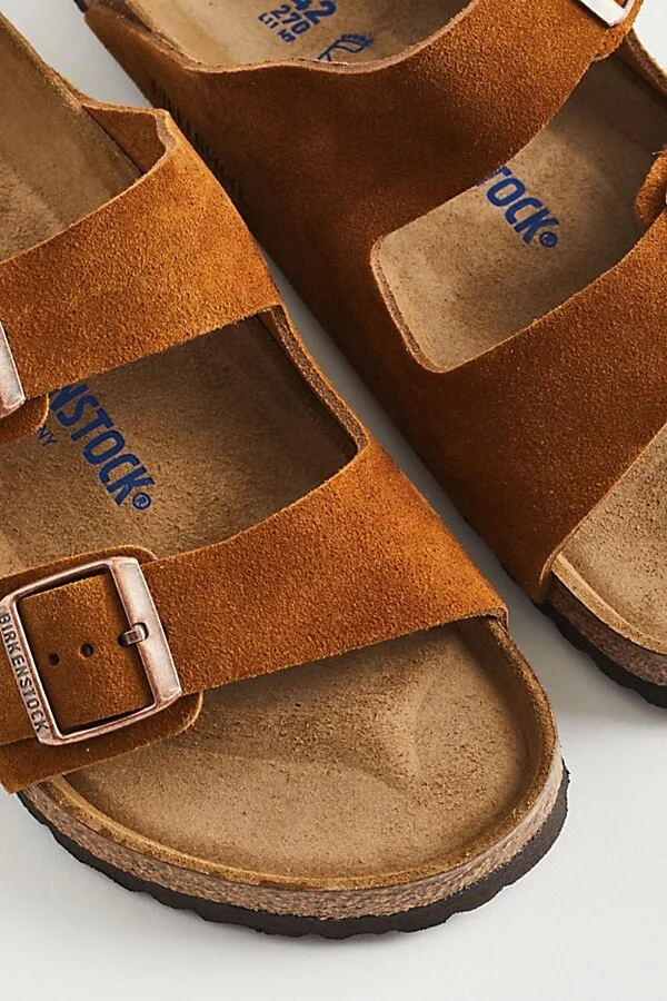 Birkenstock Men's Arizona Soft Footbed Sandal in Mink at Urban Outfitters - Image 6