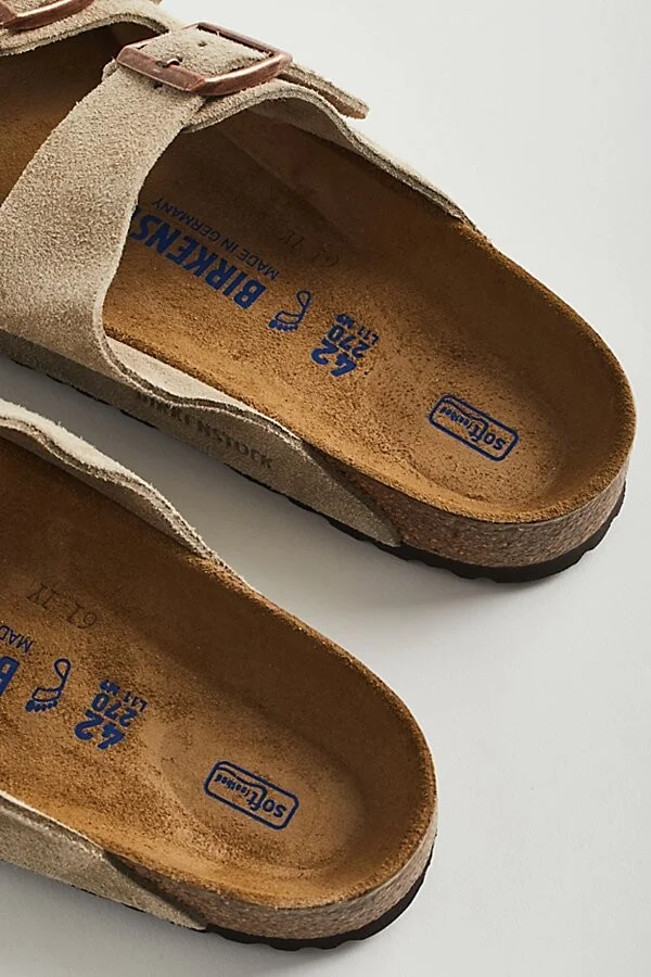 Birkenstock Men's Arizona Soft Footbed Sandal in Mink at Urban Outfitters - Image 8