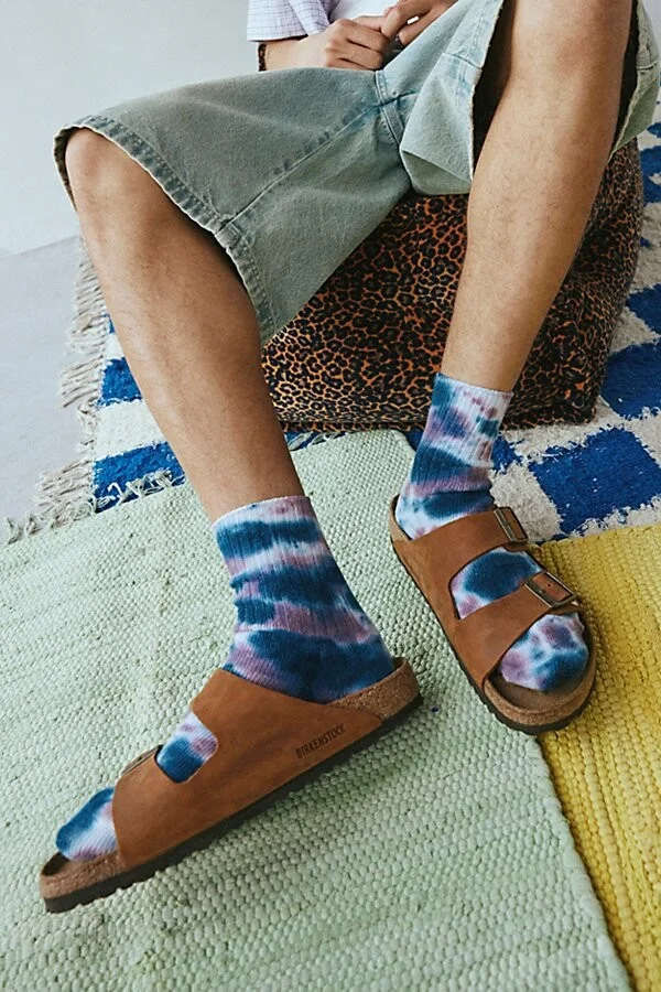 Birkenstock Men's Arizona Soft Footbed Sandal in Mink at Urban Outfitters