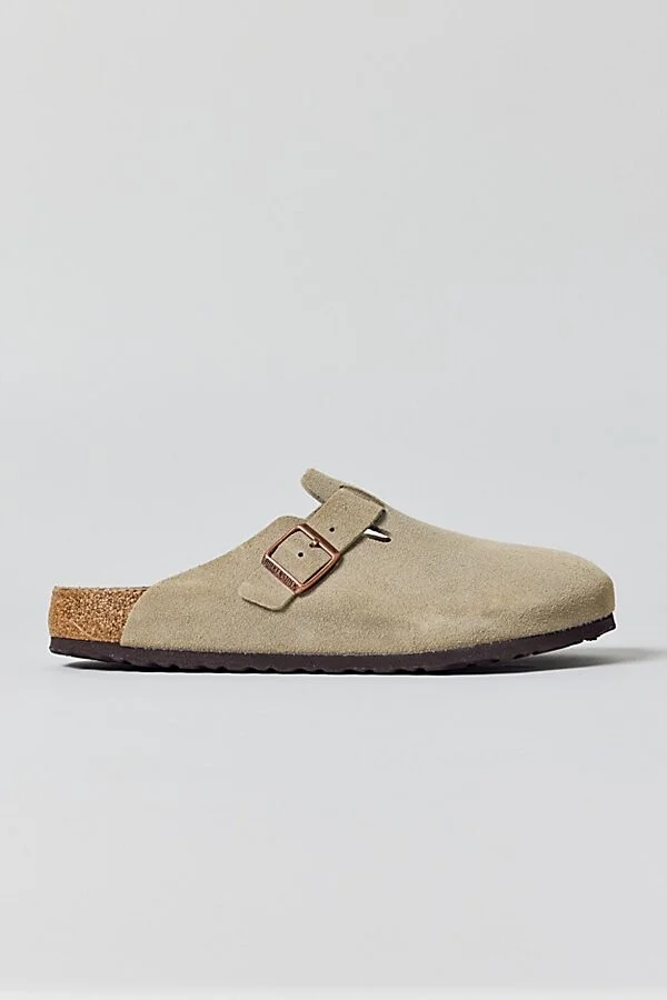 Birkenstock Men's Boston Soft Footbed Clog in Taupe - Image 2