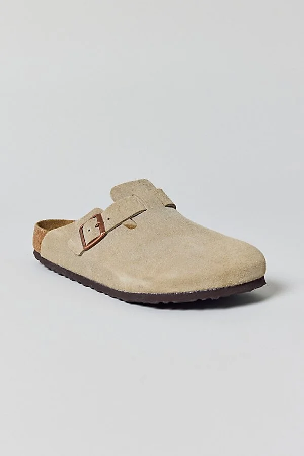 Birkenstock Men's Boston Soft Footbed Clog in Taupe - Image 3