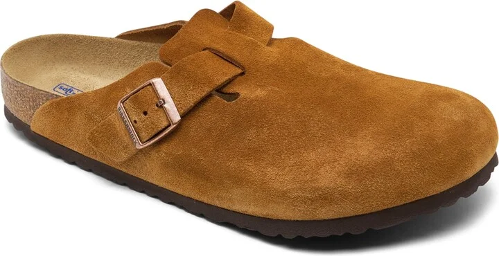 Birkenstock Men's Boston Soft Footbed Suede Leather Clogs from Finish Line