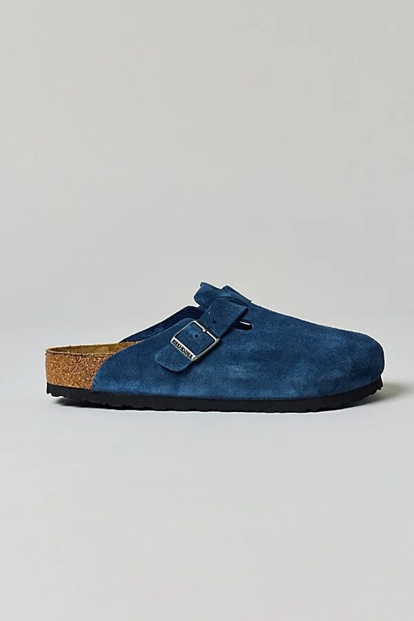 Birkenstock Men's Boston Suede Clog in New Navy Suede - Image 2