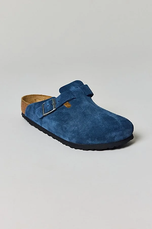 Birkenstock Men's Boston Suede Clog in New Navy Suede - Image 3