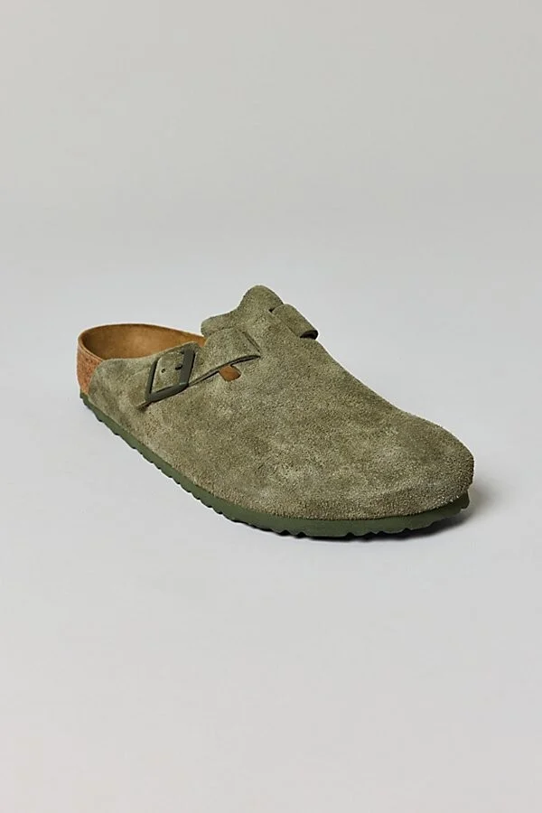 Birkenstock Men's Boston Suede Clog in New Navy Suede - Image 5