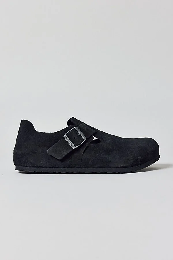 Birkenstock Men's London Suede Slip-On Shoe in Taupe - Image 6
