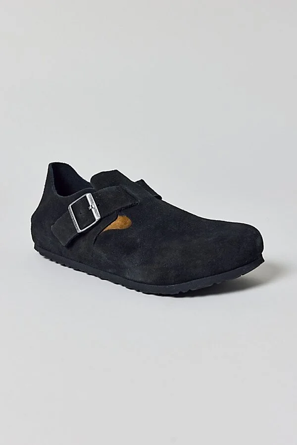 Birkenstock Men's London Suede Slip-On Shoe in Taupe - Image 7