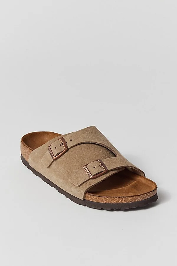 Birkenstock Men's Zurich Slide Sandal in Taupe - Image 2