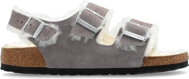 Birkenstock Milano Double-Buckle Shearling Sandals