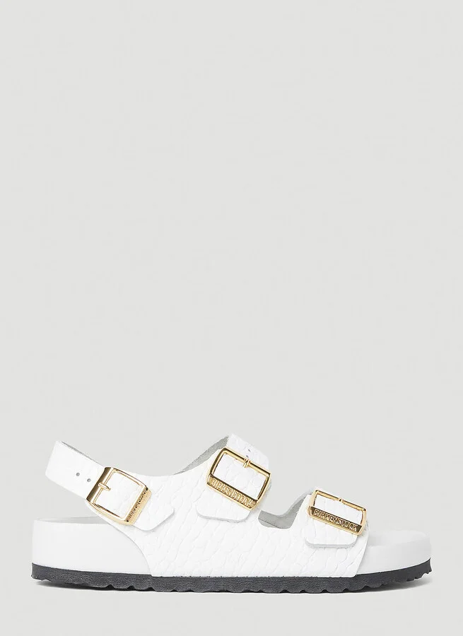 Birkenstock Milano Embossed Sandals - Woman Sandals White Eu - 35