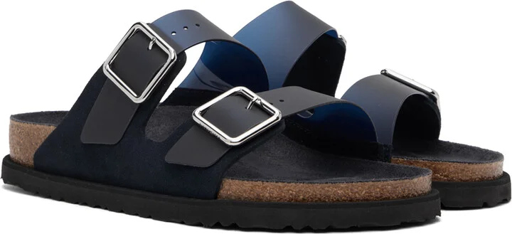 Birkenstock Navy 1774 Arizona PVC Milky Sandals - Image 4