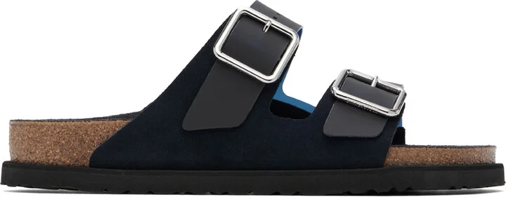 Birkenstock Navy 1774 Arizona PVC Milky Sandals