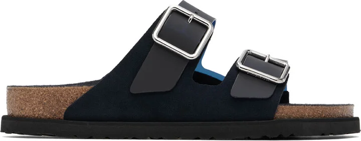 Birkenstock Navy 1774 Arizona PVC Milky Sandals