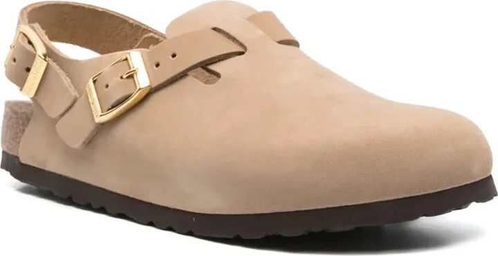 Birkenstock Nubuk Leather Tokio Clog Shoes - Image 2