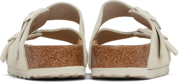 Birkenstock Off-White Regular Arizona Soft Footbed Sandals - Image 2