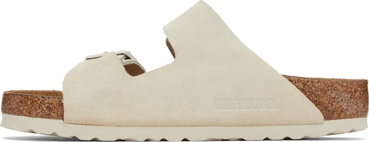 Birkenstock Off-White Regular Arizona Soft Footbed Sandals - Image 3