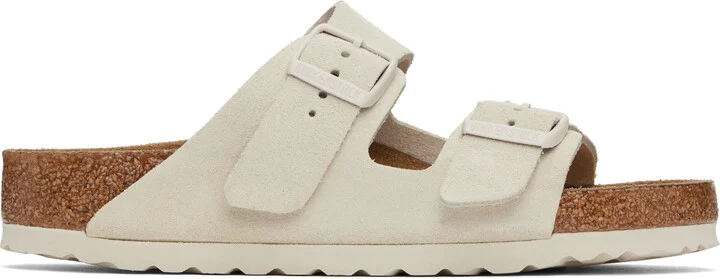 Birkenstock Off-White Regular Arizona Soft Footbed Sandals