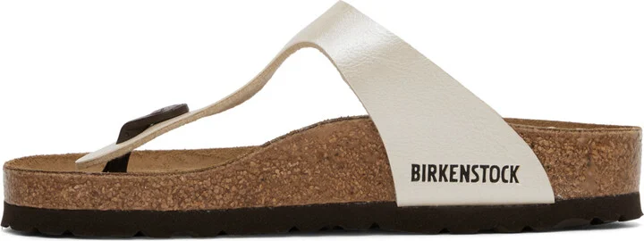 Birkenstock Off-White Regular Gizeh Sandals - Image 3