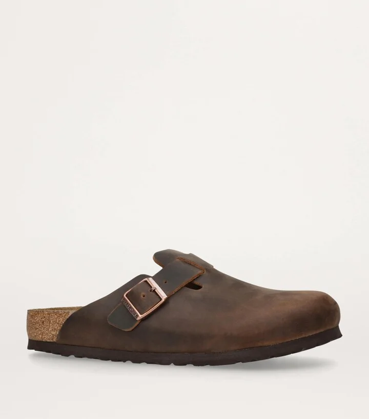 Birkenstock Oiled Leather Boston Clogs - Image 3