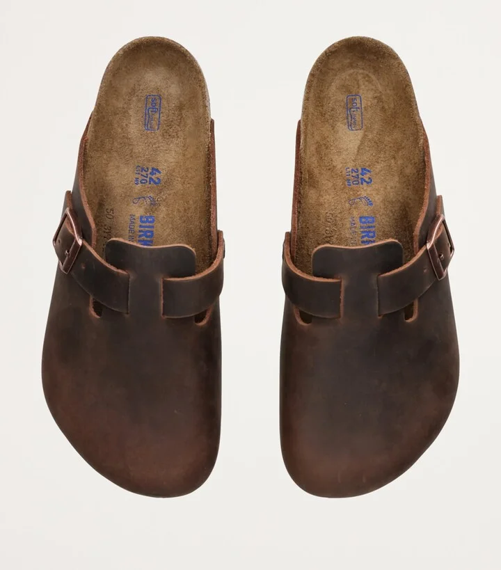 Birkenstock Oiled Leather Boston Clogs - Image 4